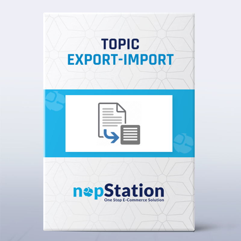 Picture of Topic Export-Import