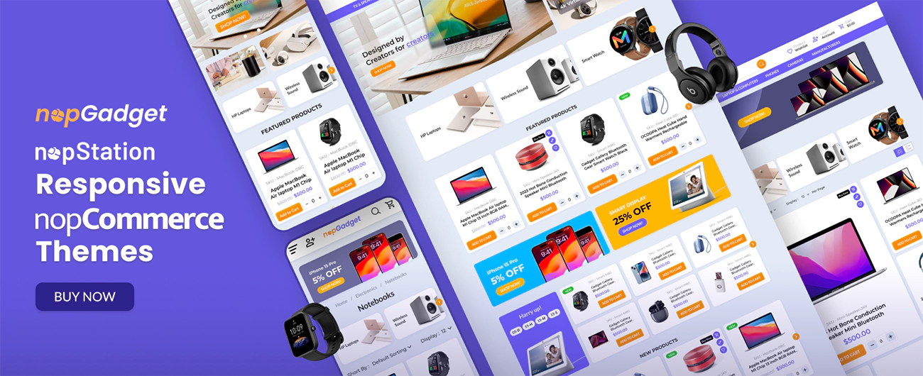 nopGadget nopcommerce Theme