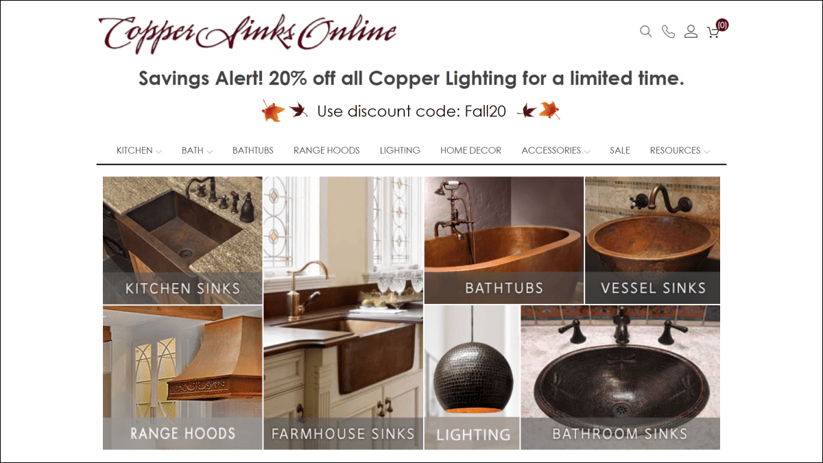 Copper Sinks Online