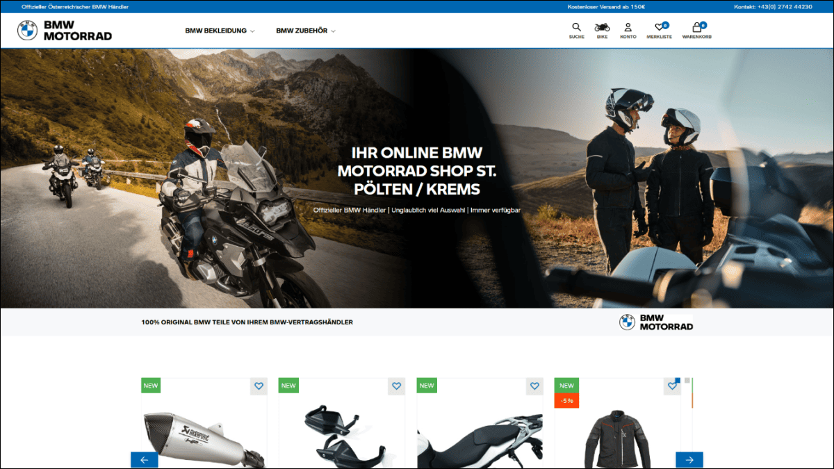 BMW Bike Factory: nopCommerce-powered Website Transformation Journey of an Austrian Automotive Dealer