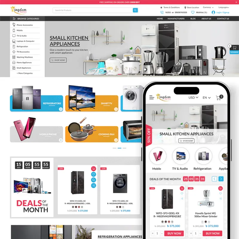 Picture of Kingdom Megastore theme + Plugin Package by nopStation