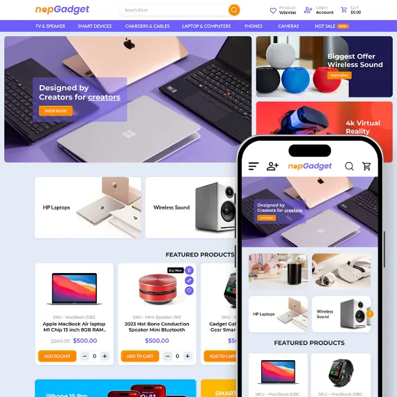 Picture of nopGadget Theme for nopCommerce