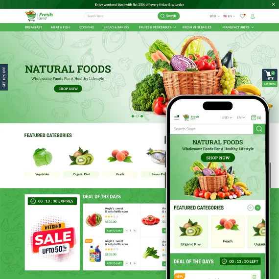 Picture of Fresh land Theme for nopCommerce