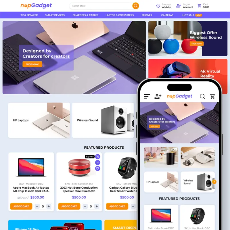 Picture of nopGadget Theme for nopCommerce