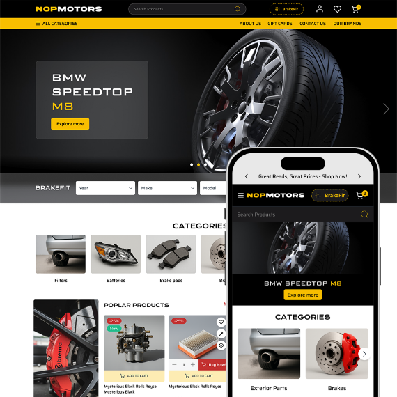 Picture of nopMotors Theme for nopCommerce
