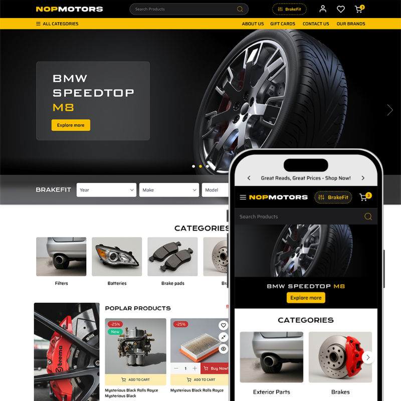 Picture of nopMotors Theme for nopCommerce