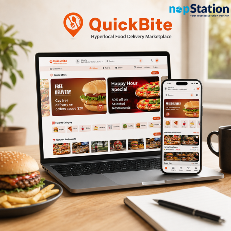 Picture of Quick Bite - Hyperlocal Food Delivery Marketplace for nopCommerce