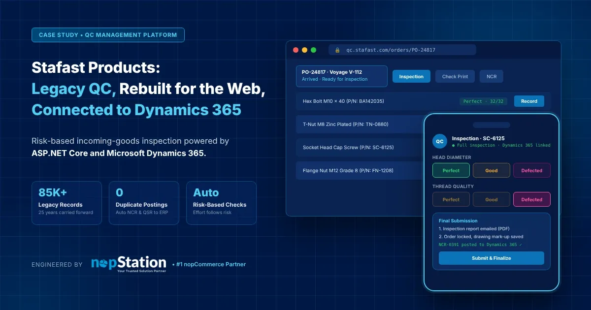 Stafast QC - From a legacy desktop tool to a connected quality control platform