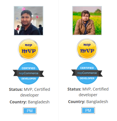 nopCommerce MVPs in nopStation