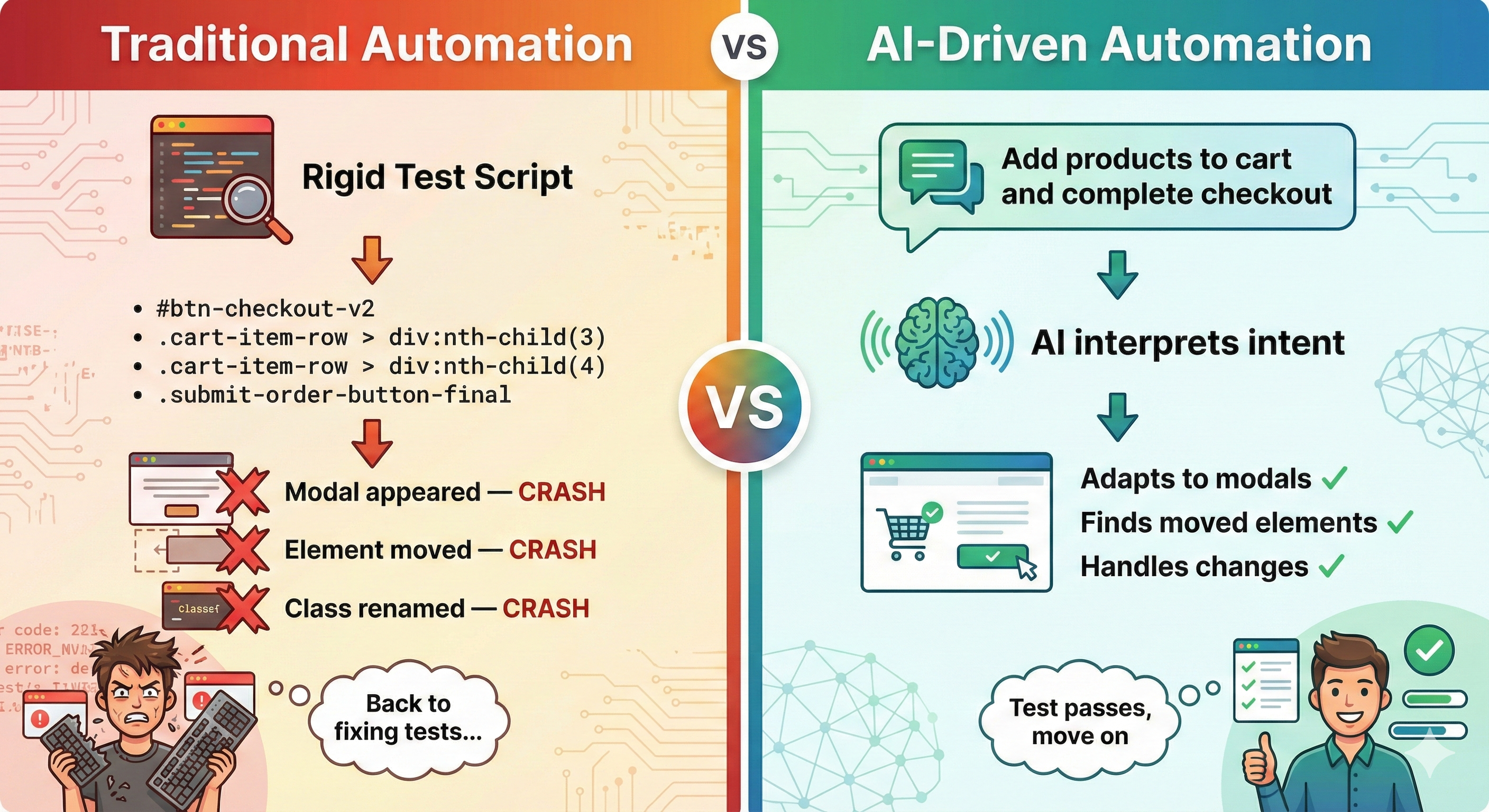 Traditional Automation vs AI-Driven Automation