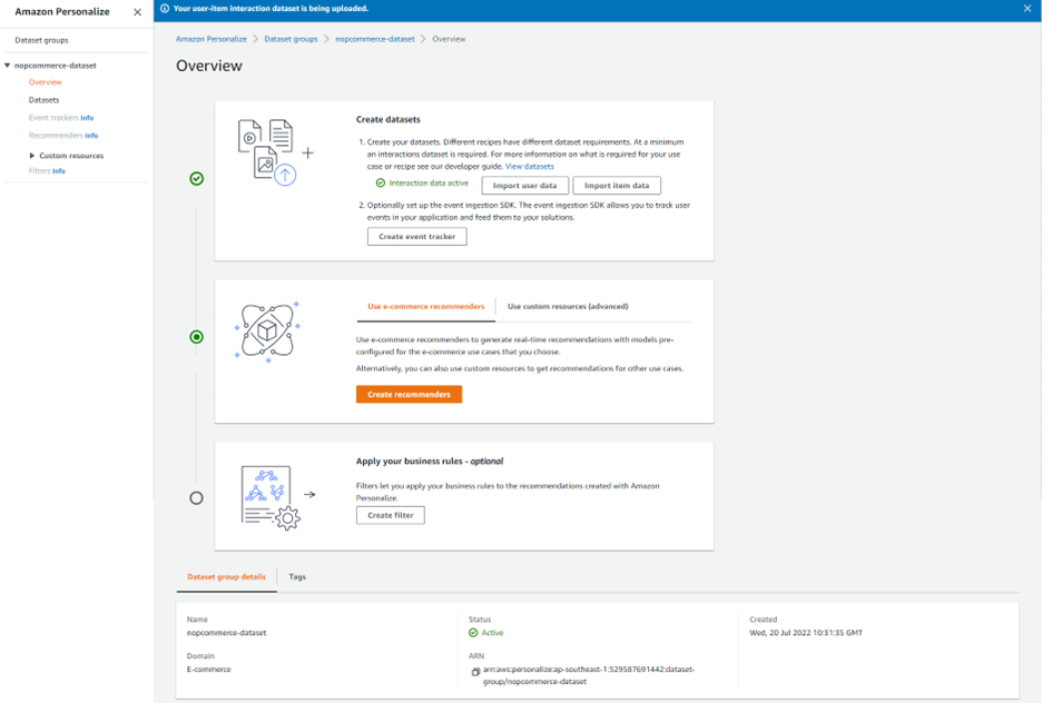 amazon-personalize-data-creation-completion