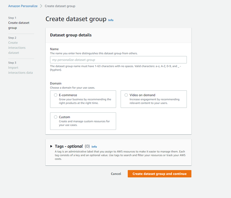 amazon-personalize-dataset-group-name