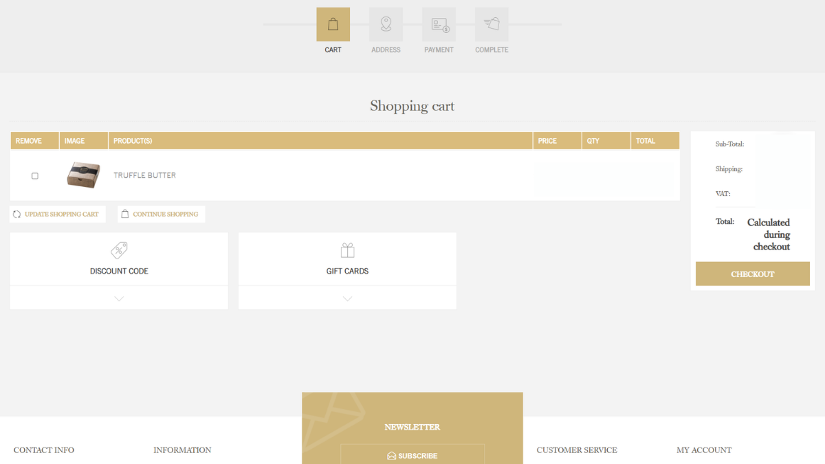 Checkout - Shopping cart Checkout - Shopping cart