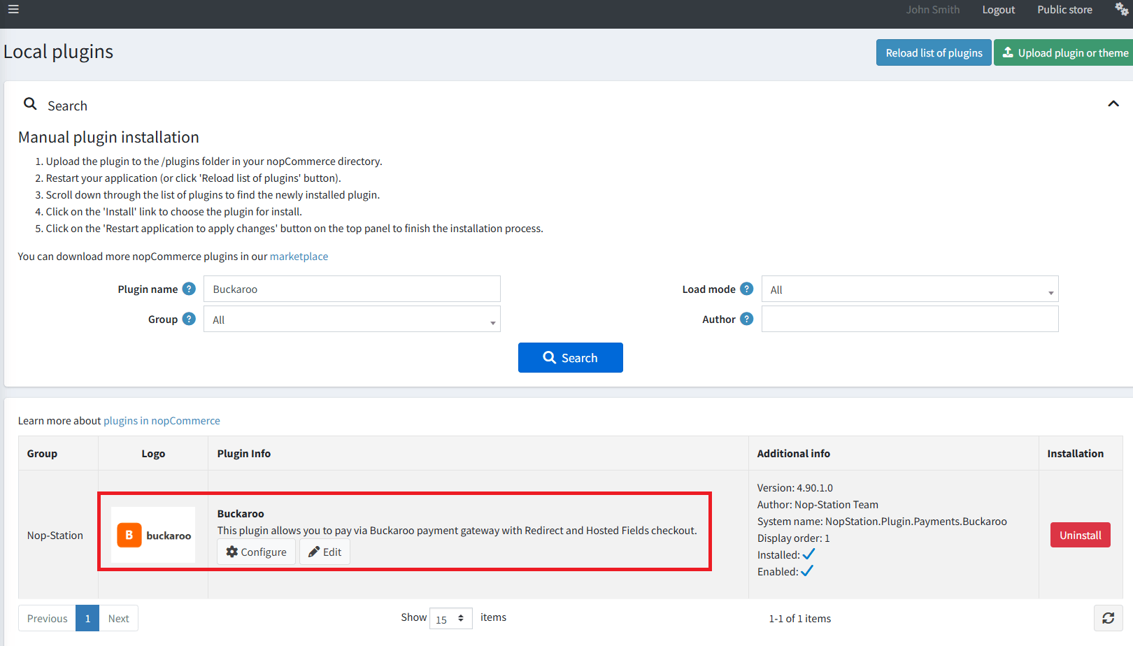 Install Buckaroo Payment plugin