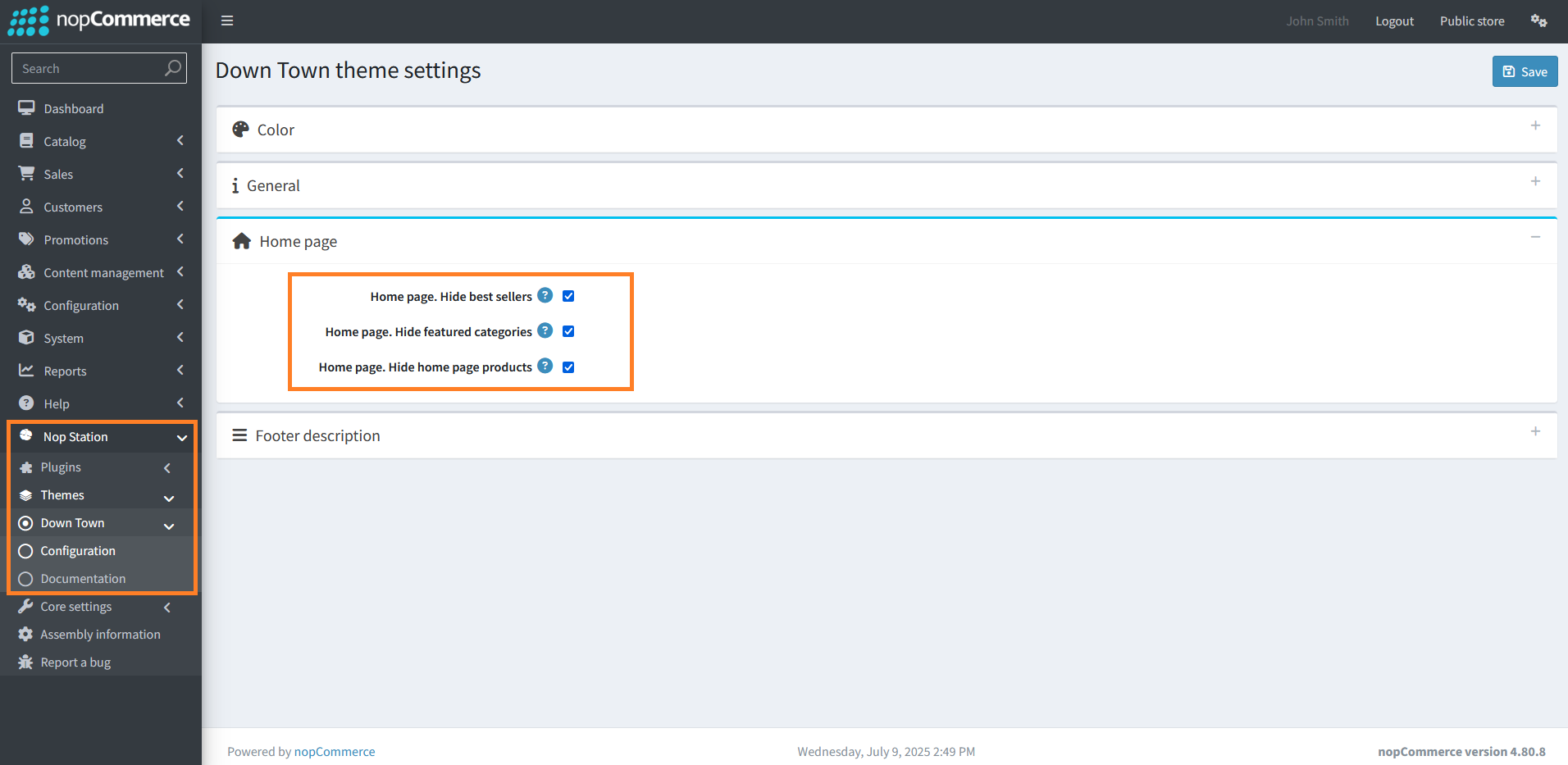 homepage-settings