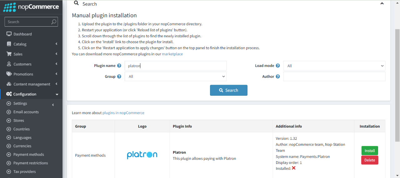 install platron payment