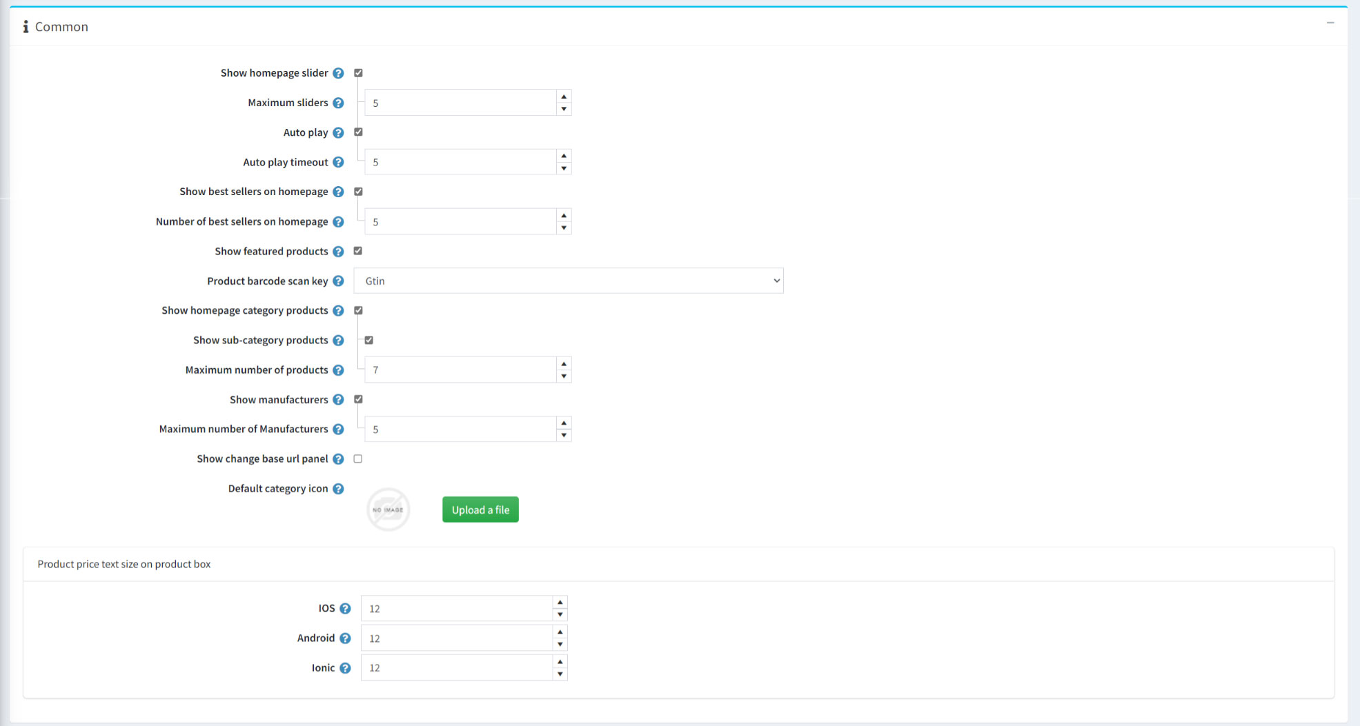 mobile-web-api-common-settings