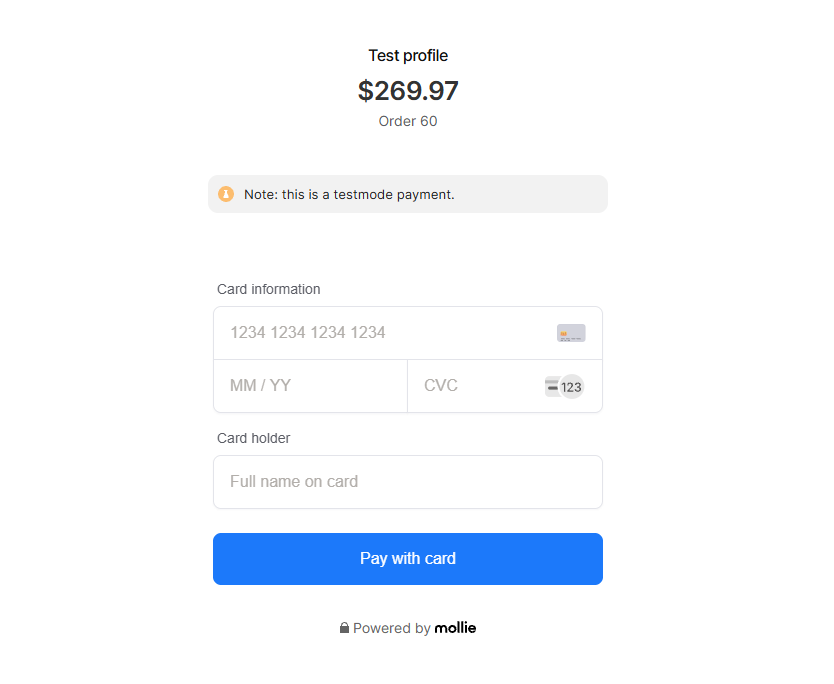 Mollie Hosted Checkout
