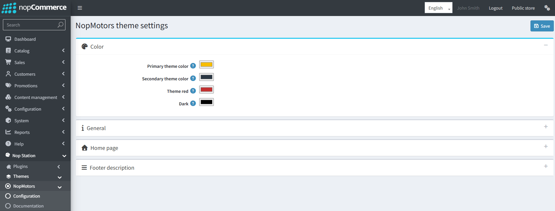 color settings