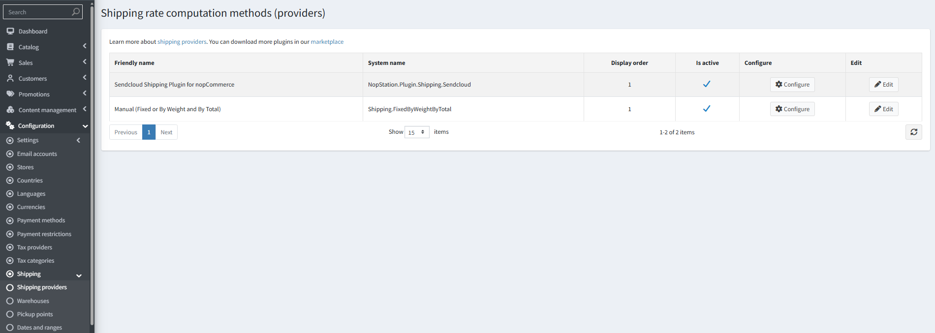 Image 1.3: Shipping Providers