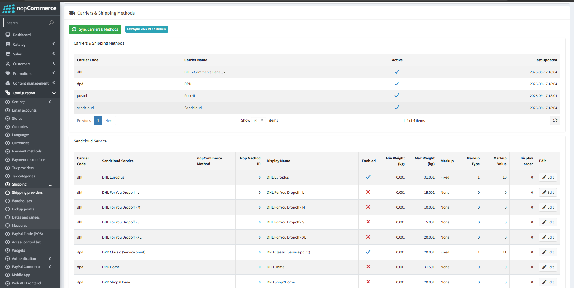 Image 1.6: Carriers & Shipping Methods