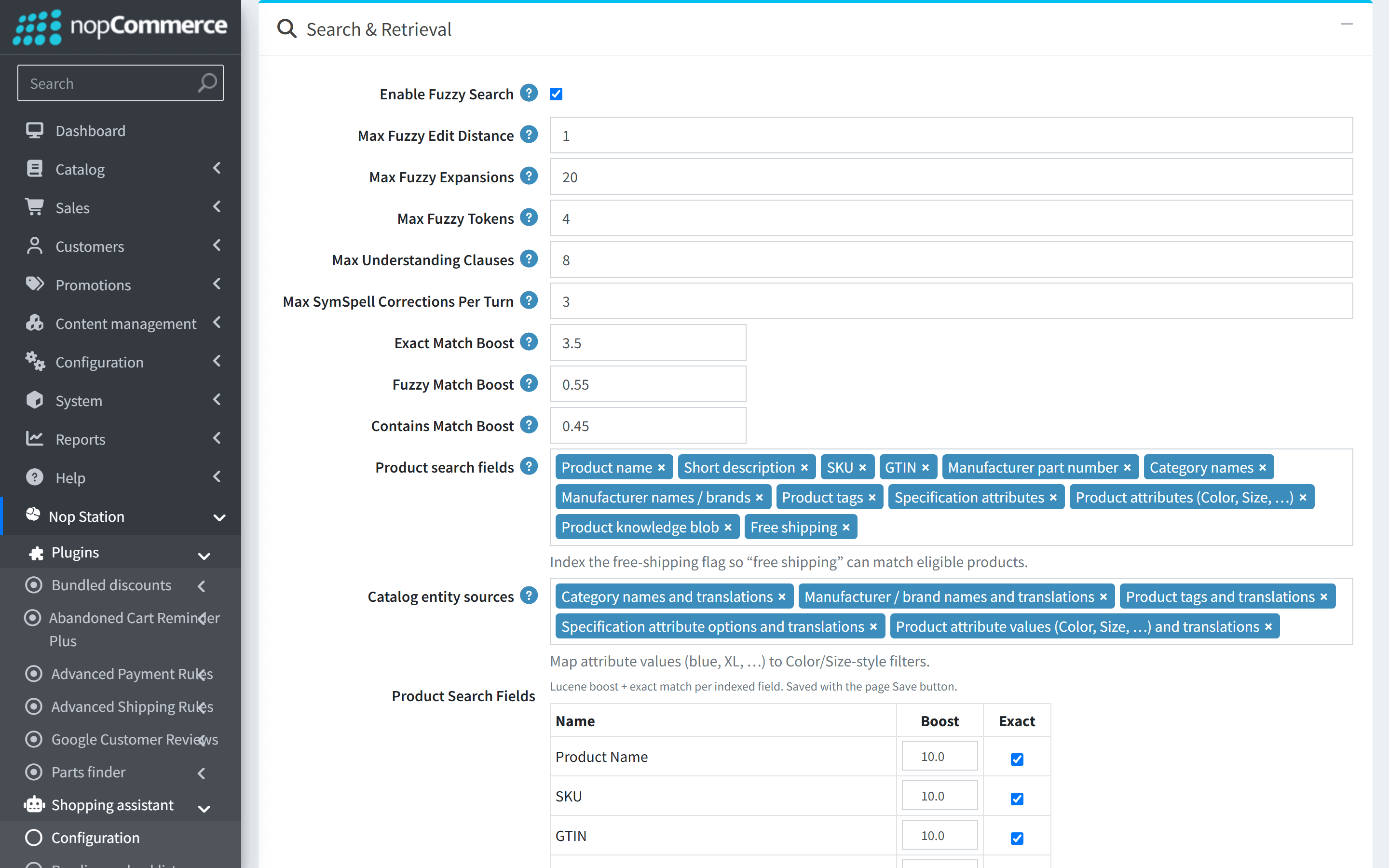 Shopping Assistant Configuration Search & Retrieval