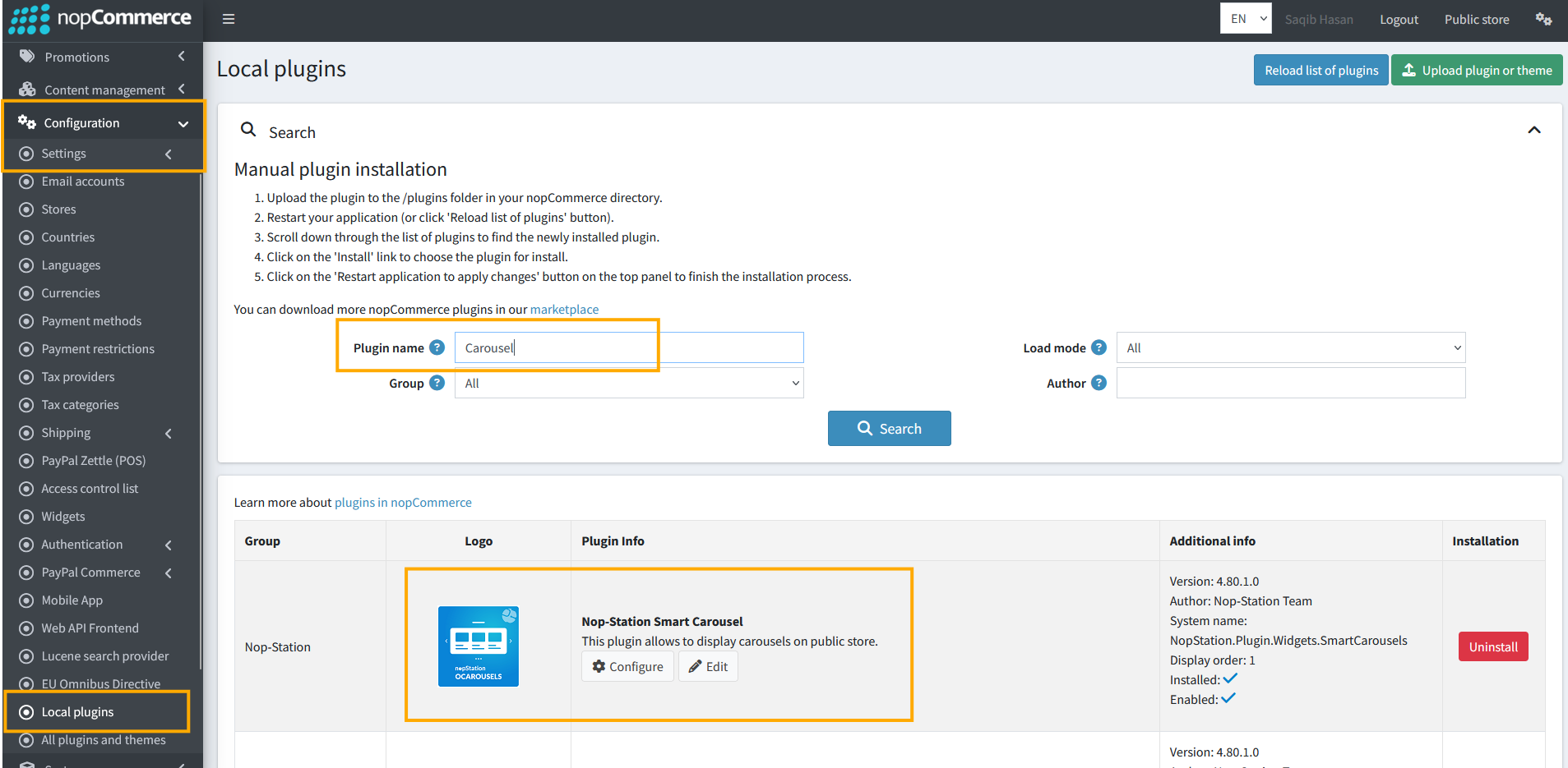 install ocarousel