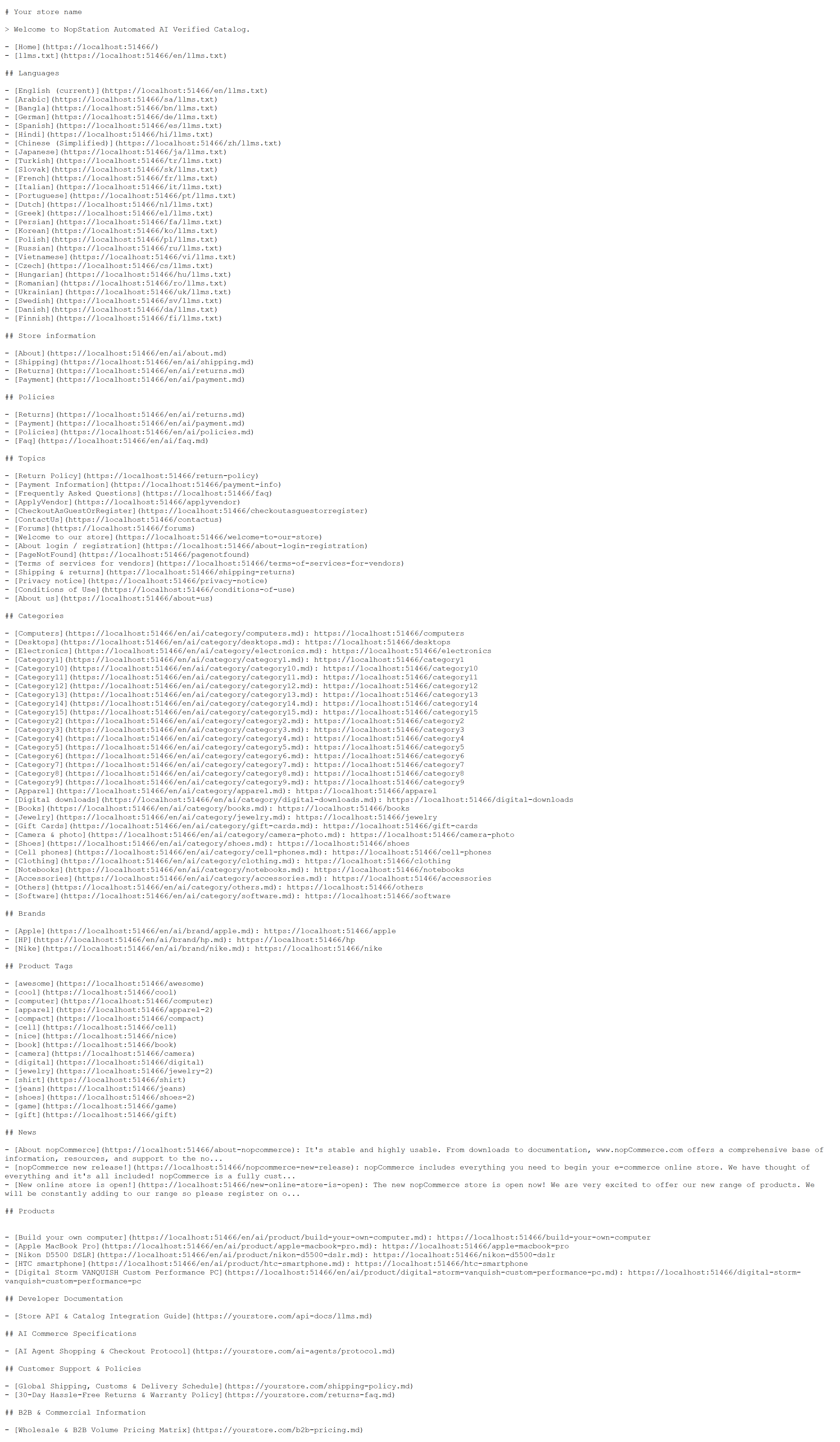 llms.txt Endpoint Output