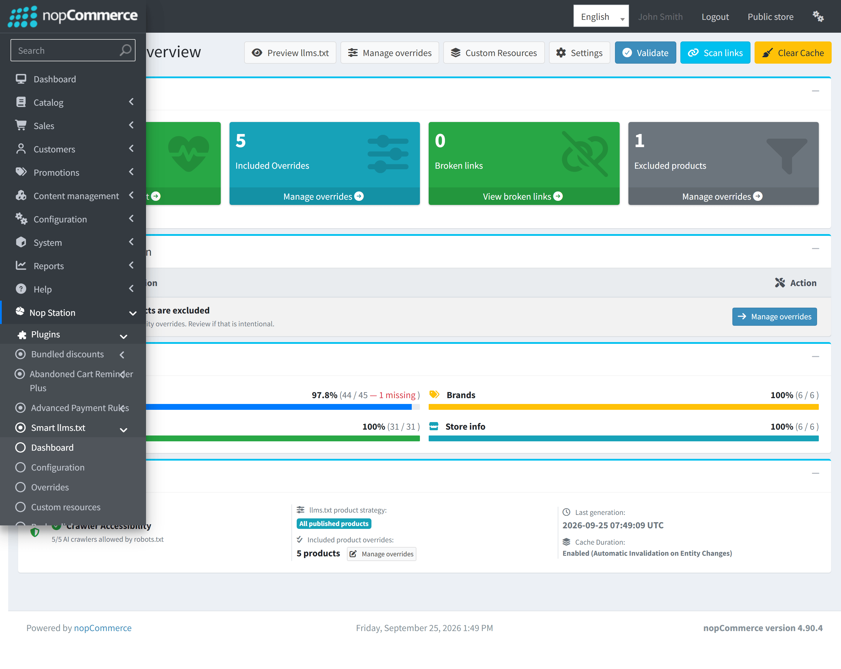 SmartLLMs Dashboard Overview