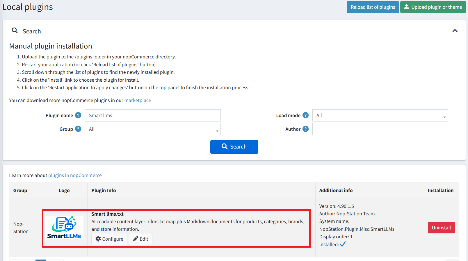 Install SmartLLMs plugin