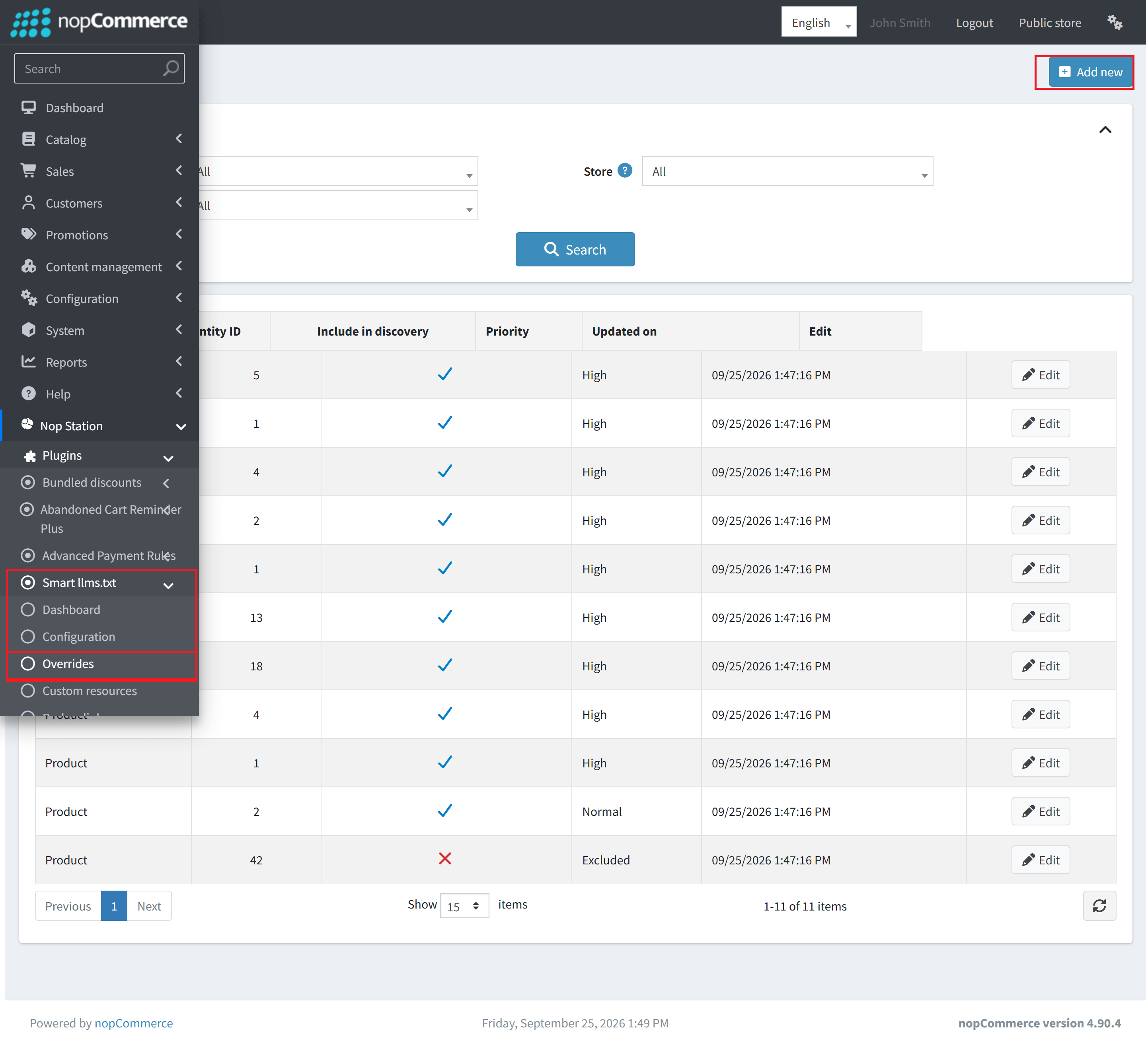 SmartLLMs Overrides List
