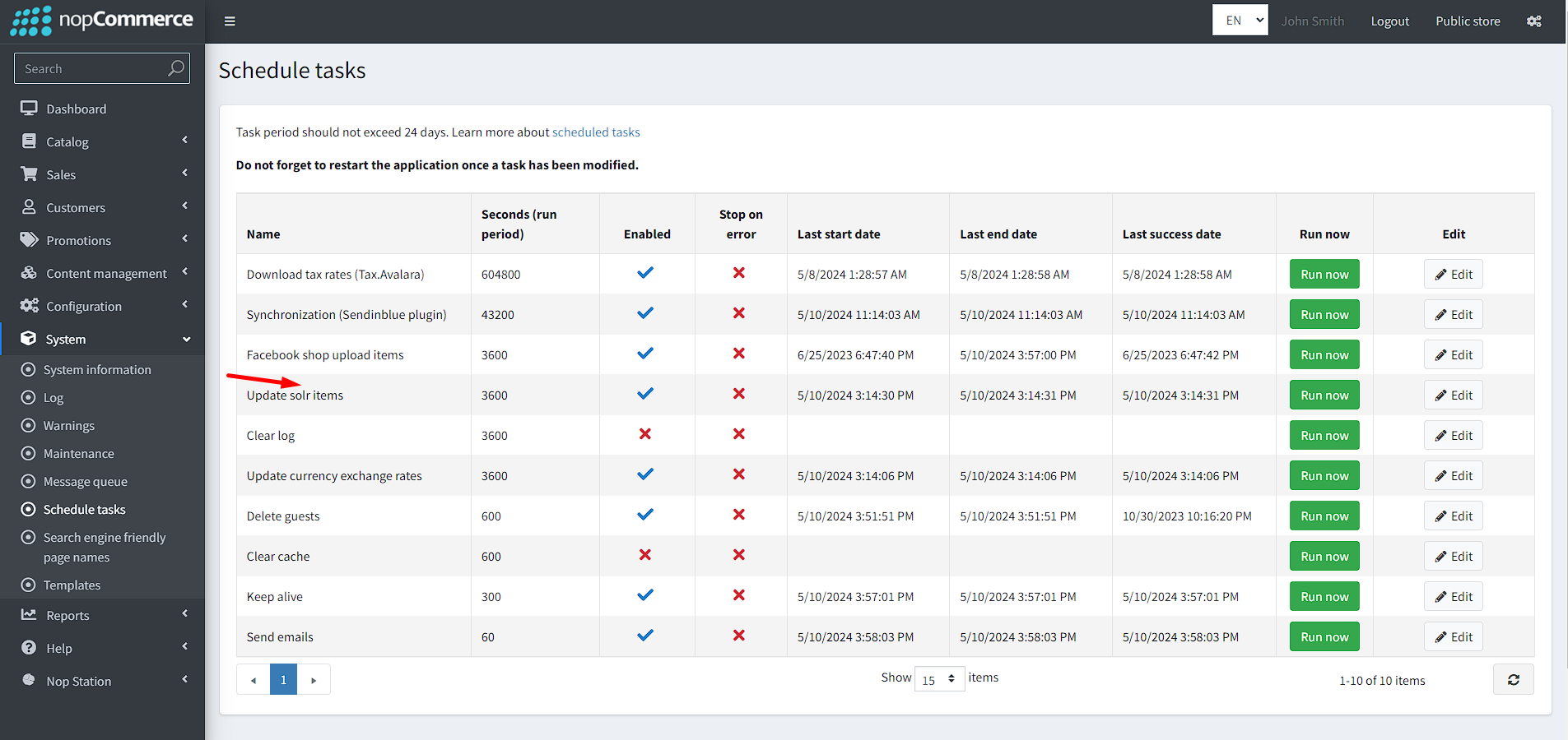solr scheduled task