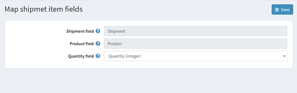 zoho shipment item fields