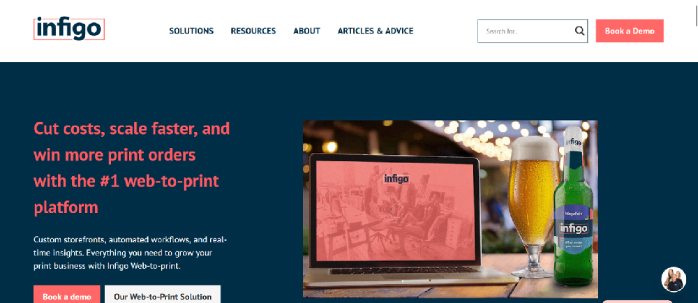 Infigo website banner