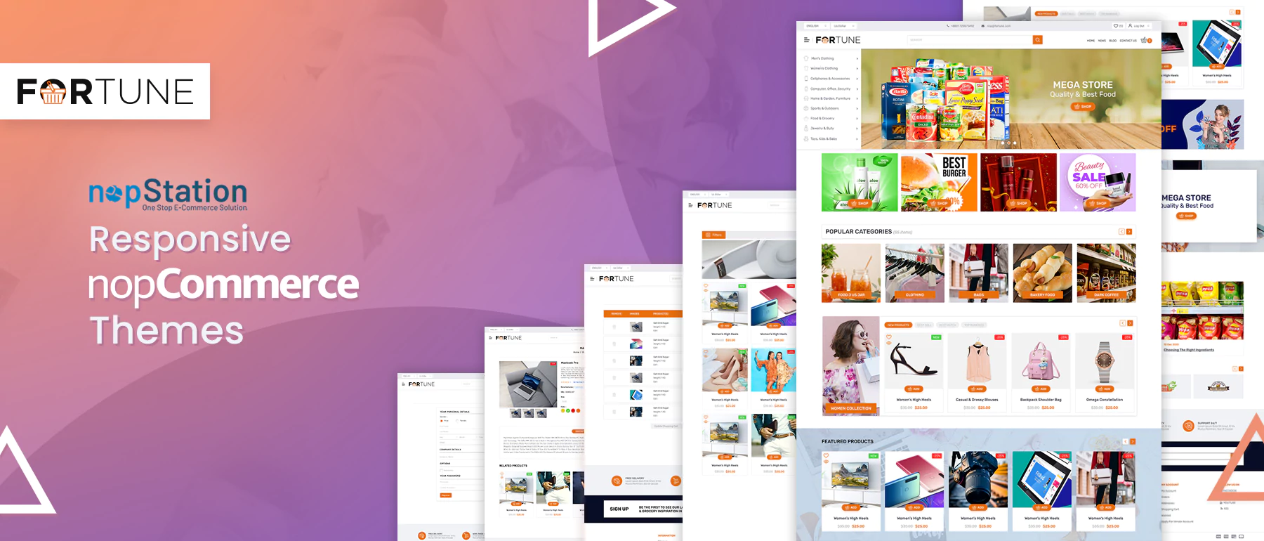 Fortune Responsive Theme + Bundle Plugins by nopStation - nopCommerce