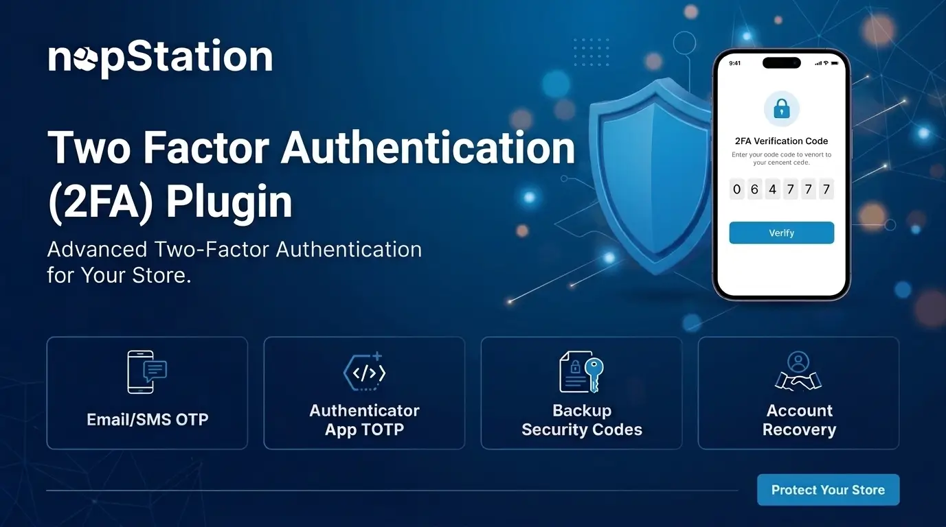 MFA Security Plugin for nopCommerce - Product Feature Banner