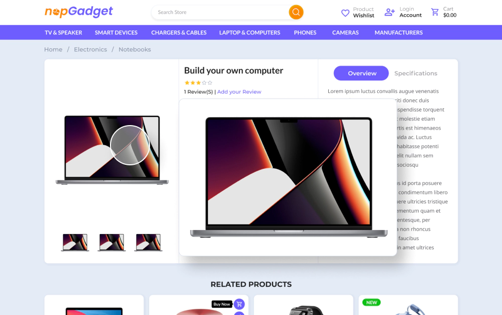 NopGadget Theme picture zoom