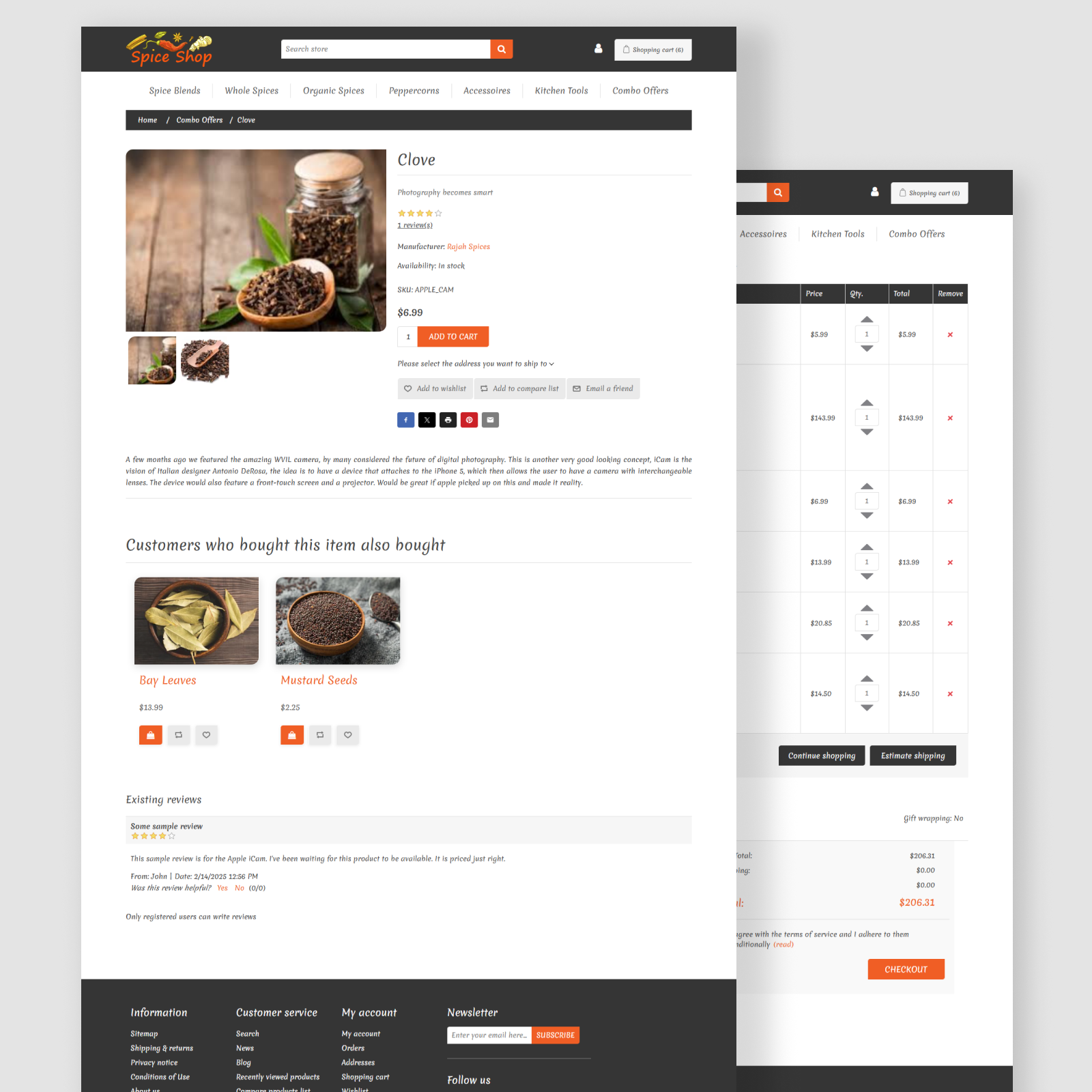 Spice Shop theme products
