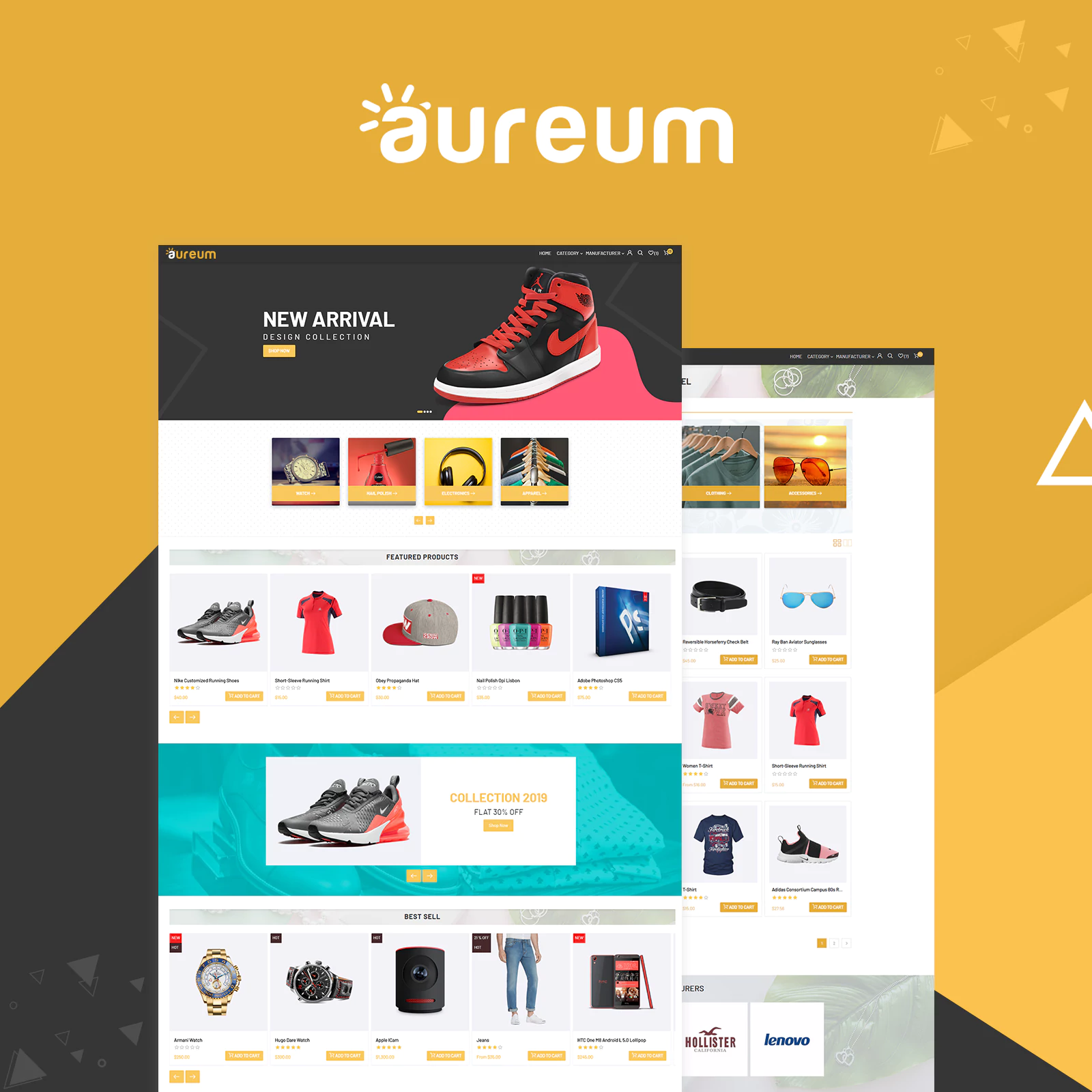 aureum theme all page