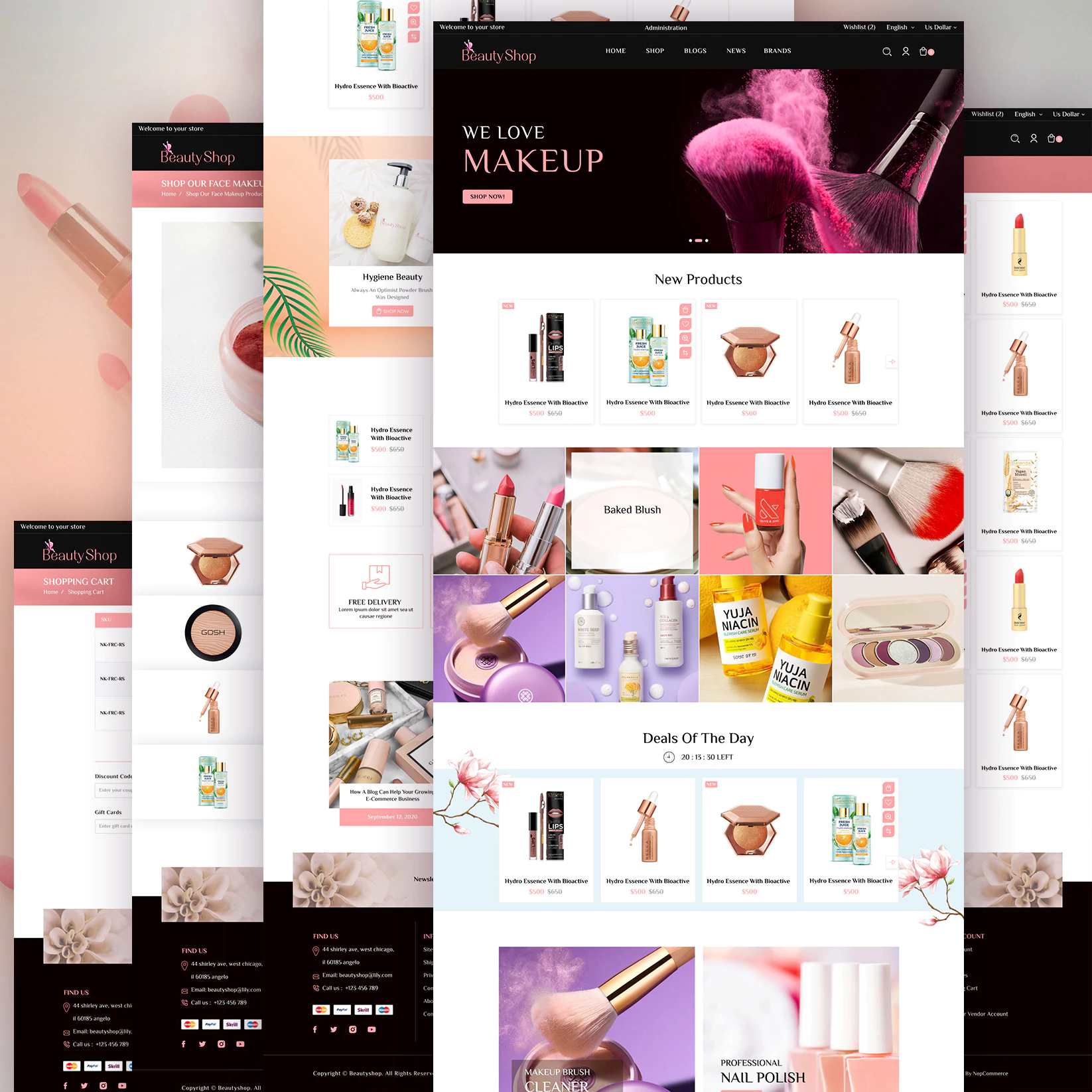beautyShop theme all page