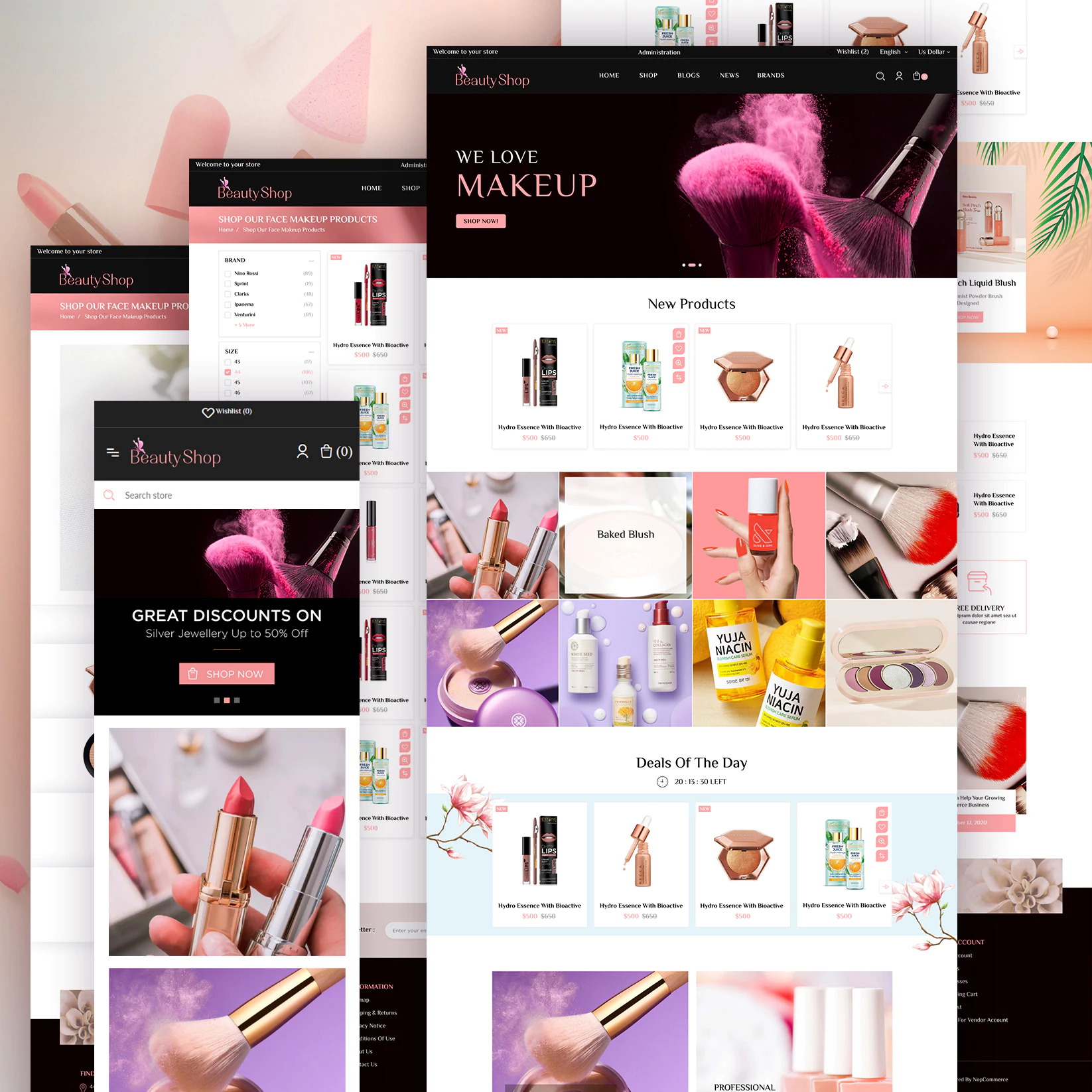 beautyShop theme all page