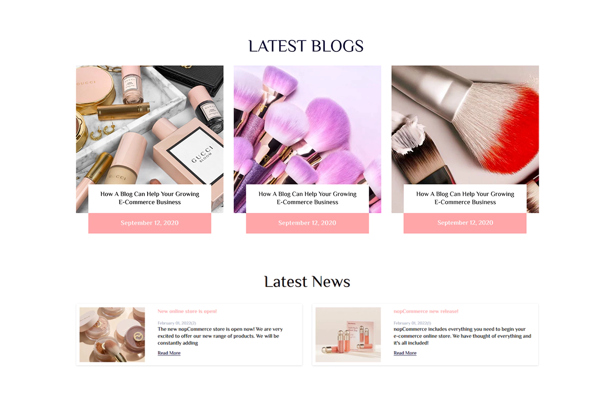 beautyShop theme blog and news