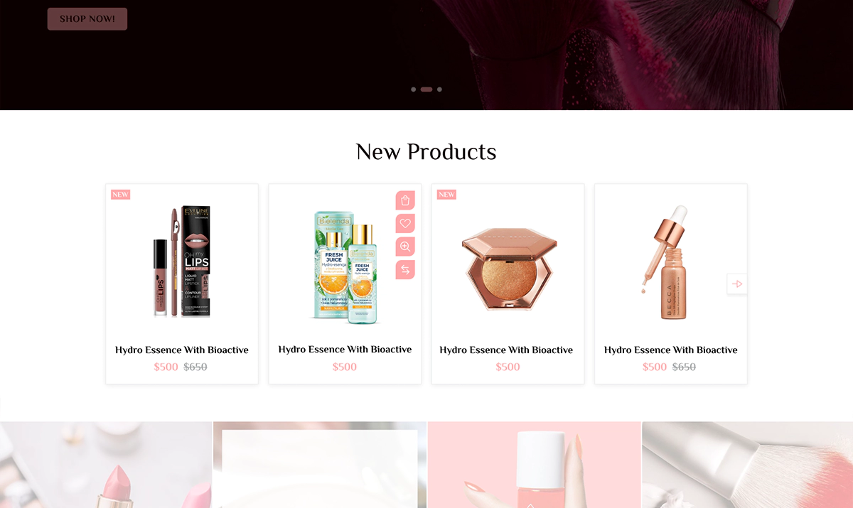 beautyShop theme ocarousel