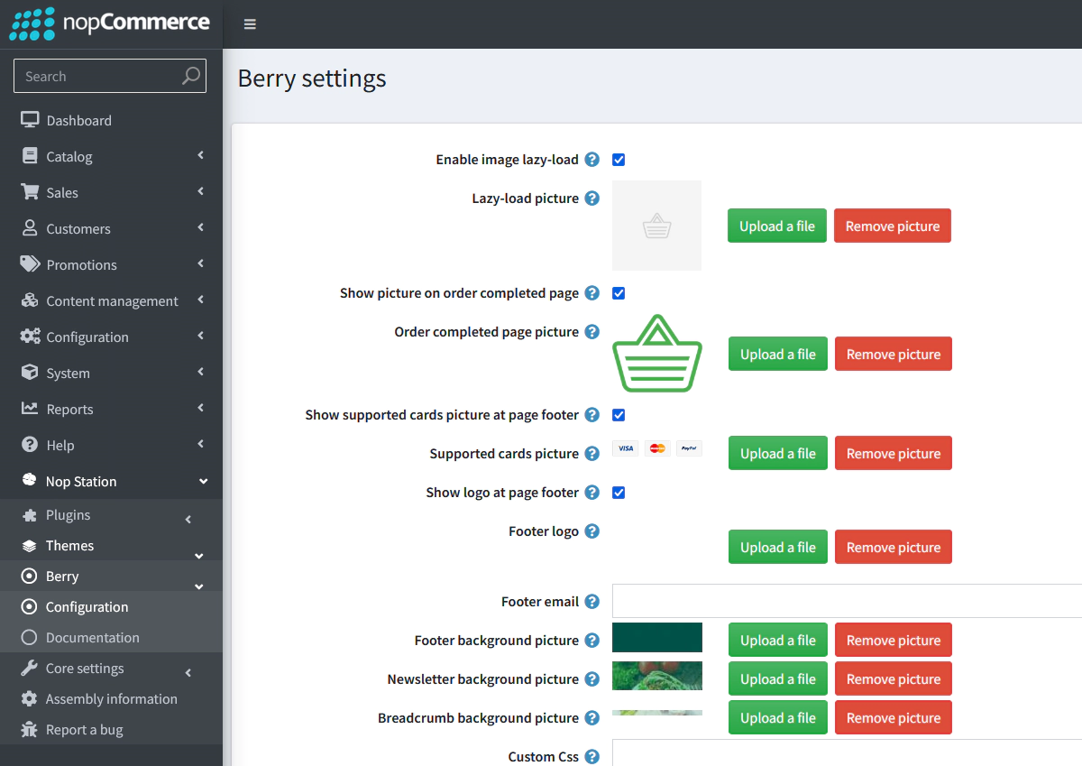 berry theme configuration