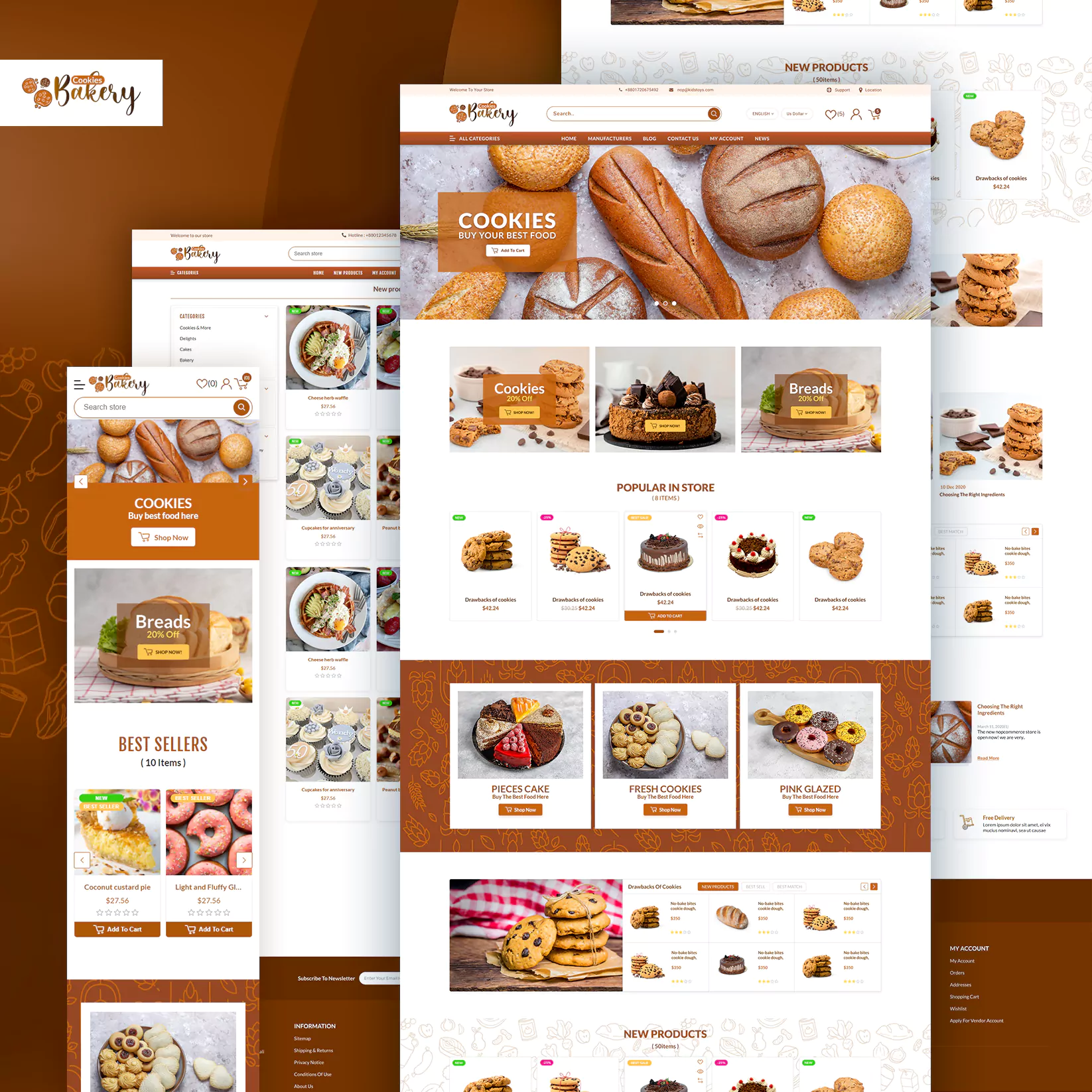 cookies-bakery theme all page