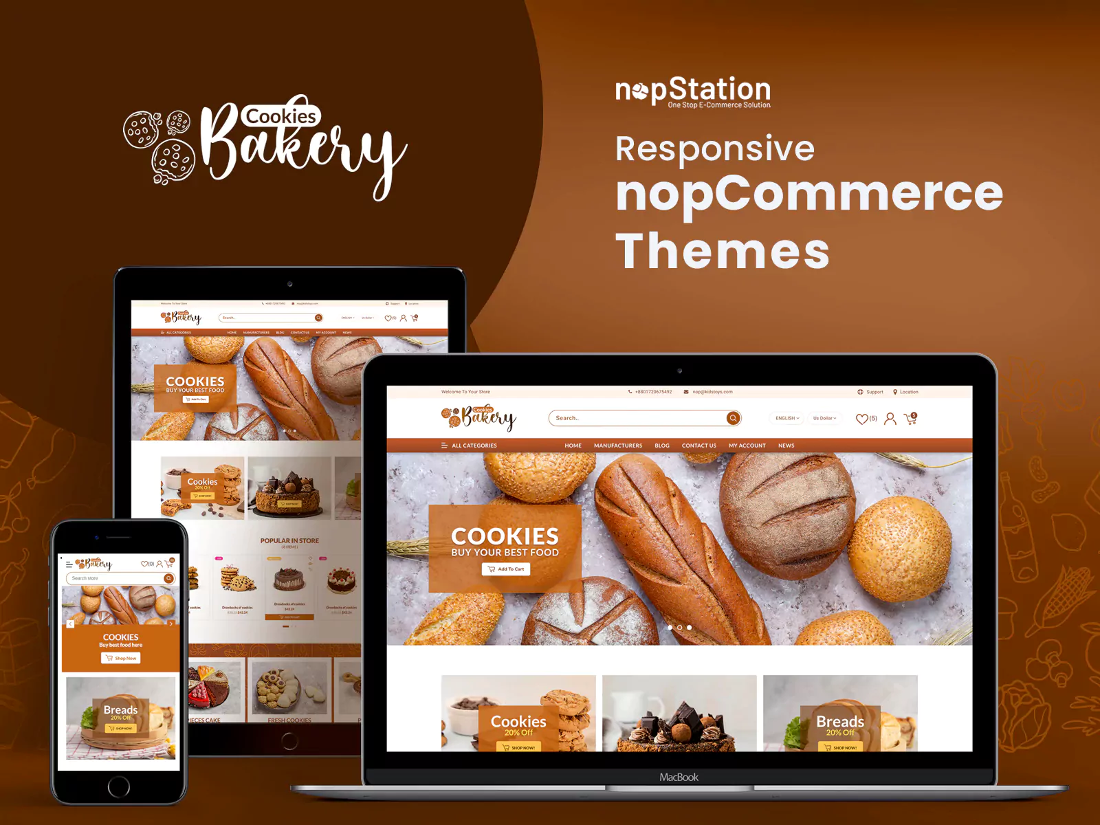 cookies-bakery theme homepage banner
