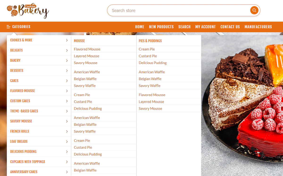 cookies-bakery theme megamenu