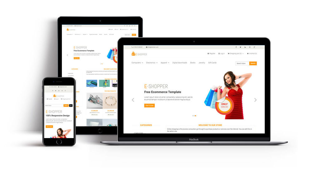 eshopper theme responsive view