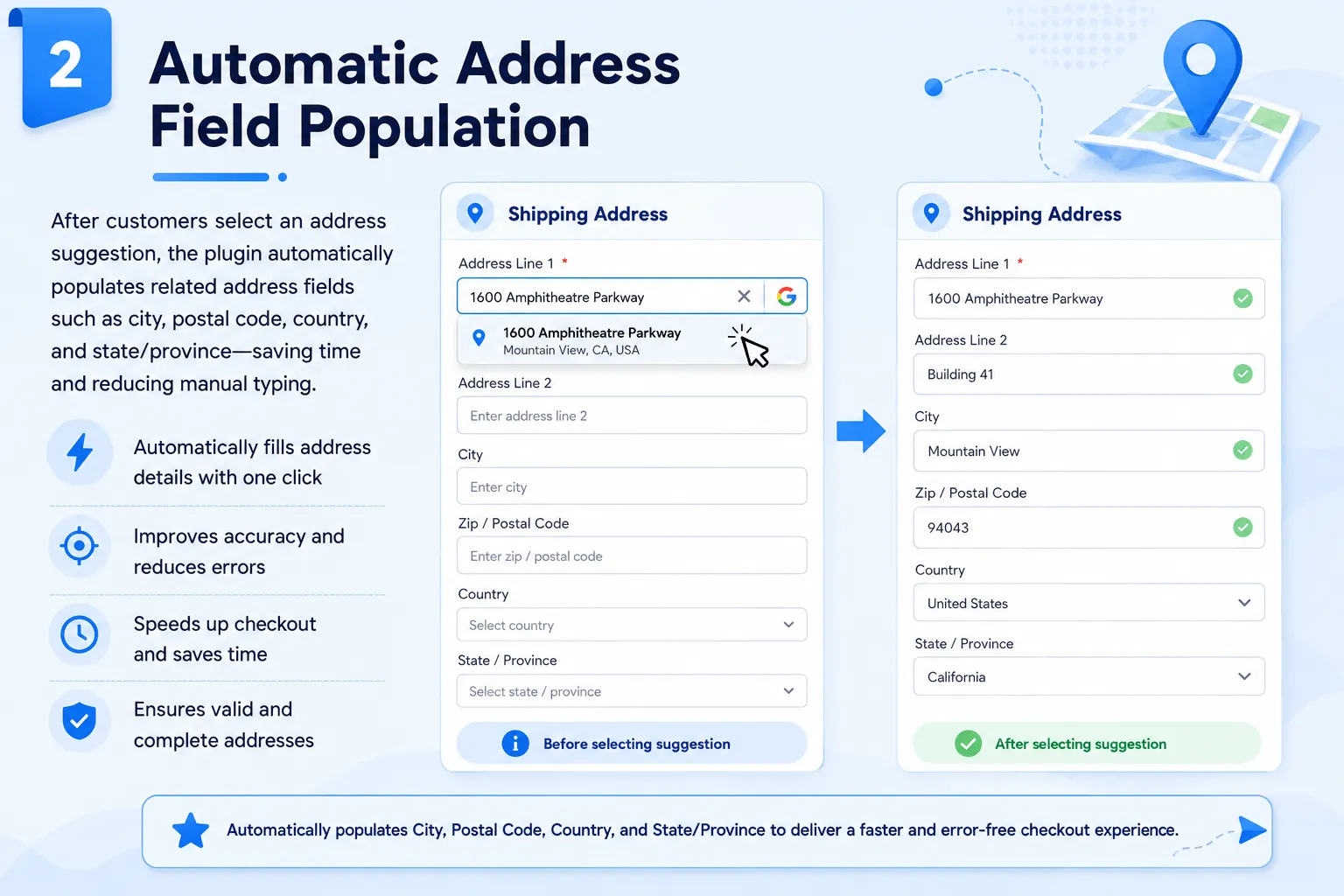 Automatic Address Field Population Screenshot