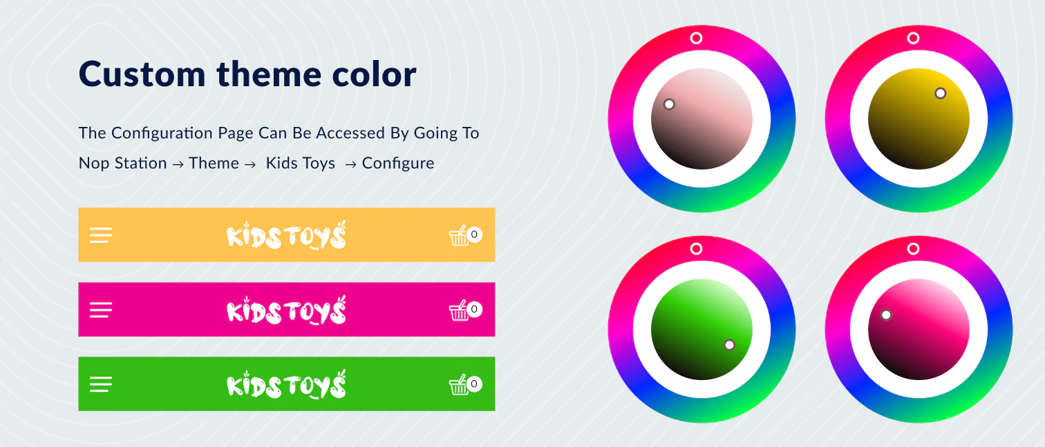 kidstoys theme color setting